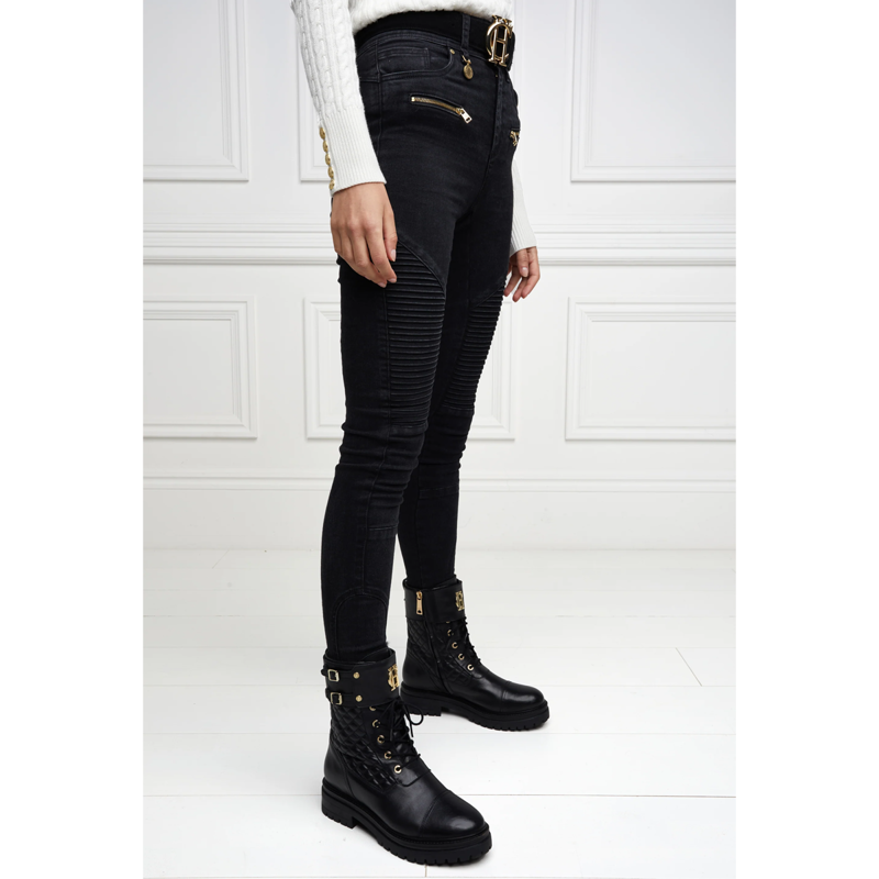 Holland Cooper Camden Biker Boot - Black-9